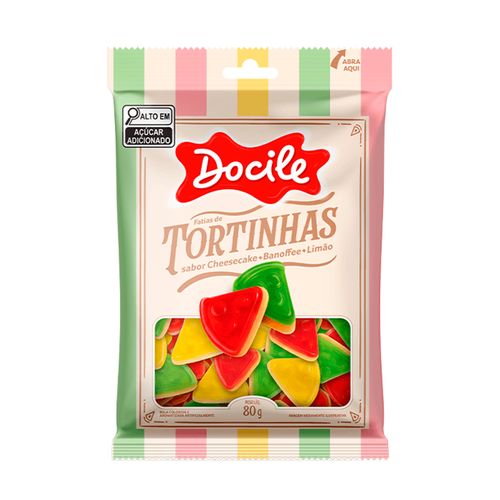 Bala de Gelatina Tortinhas 80g Docile-1-